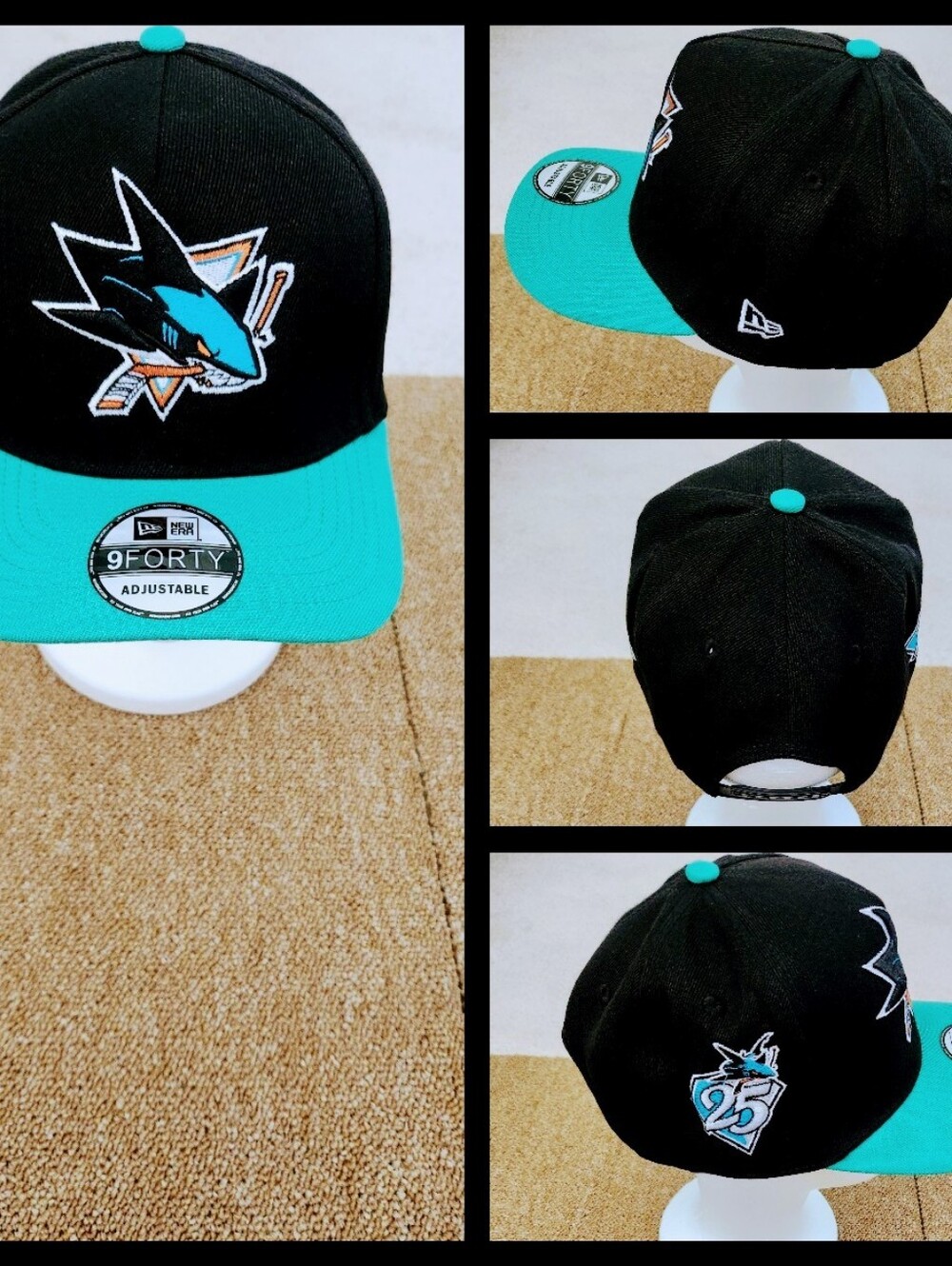 SAN JOSE SHARKS NHL HOCKEY SNAPBACK HAT.